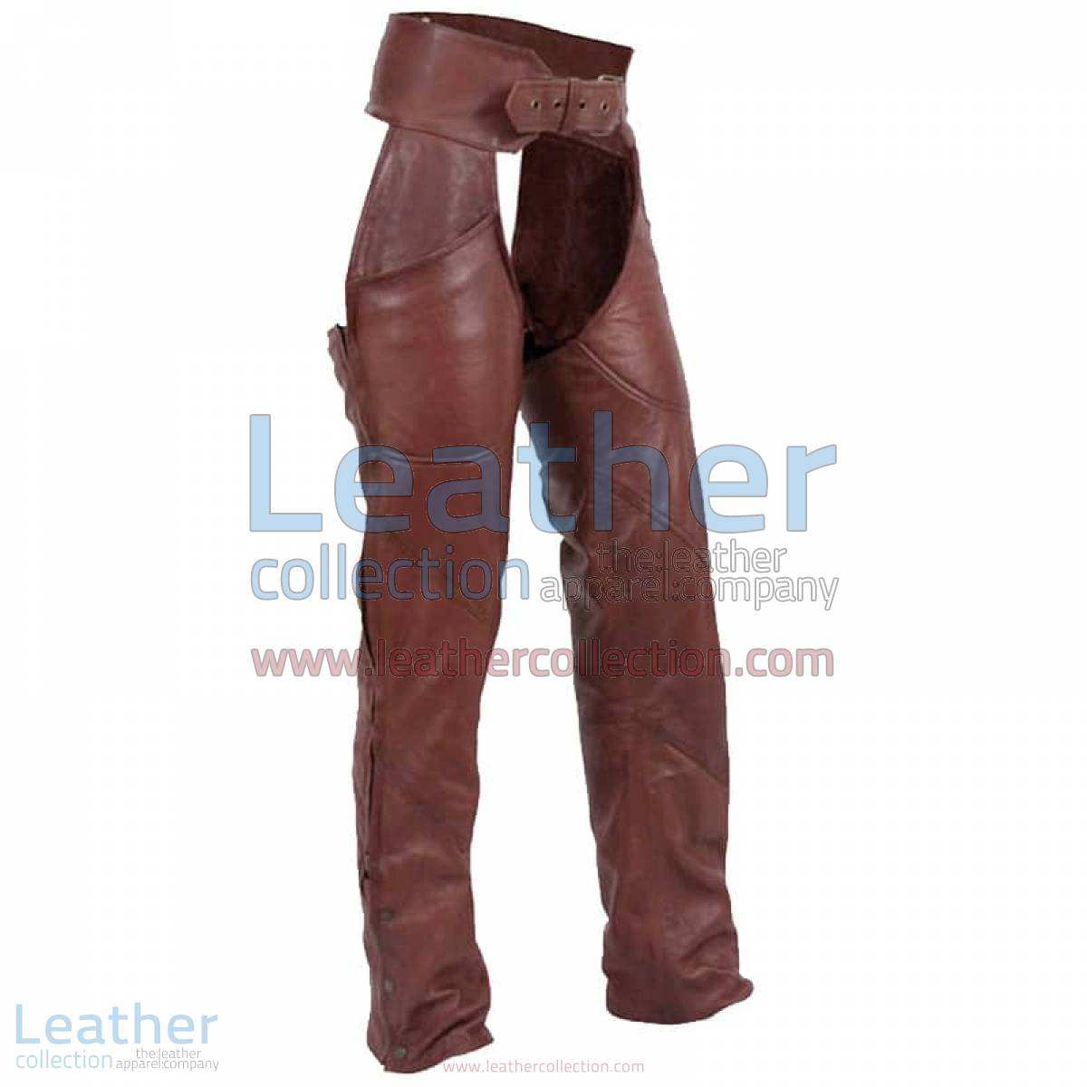 Antique Brown Leather Motorcycle Chaps | brown leather motorcycle chaps
