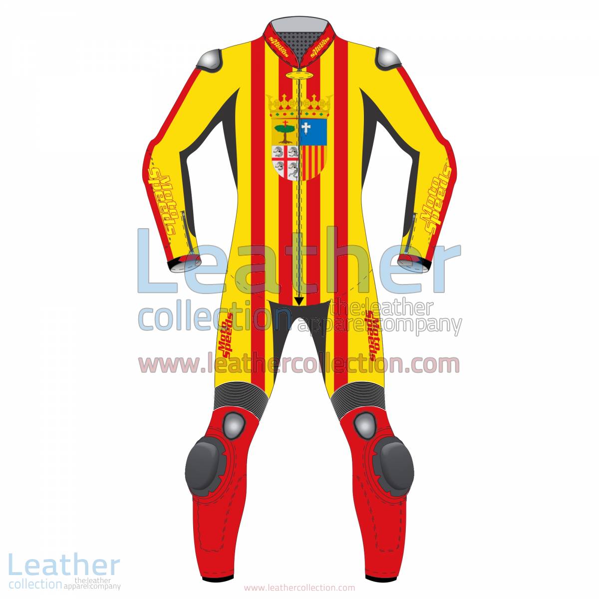 Aragon Flag Leather Moto Suit | leather moto suit