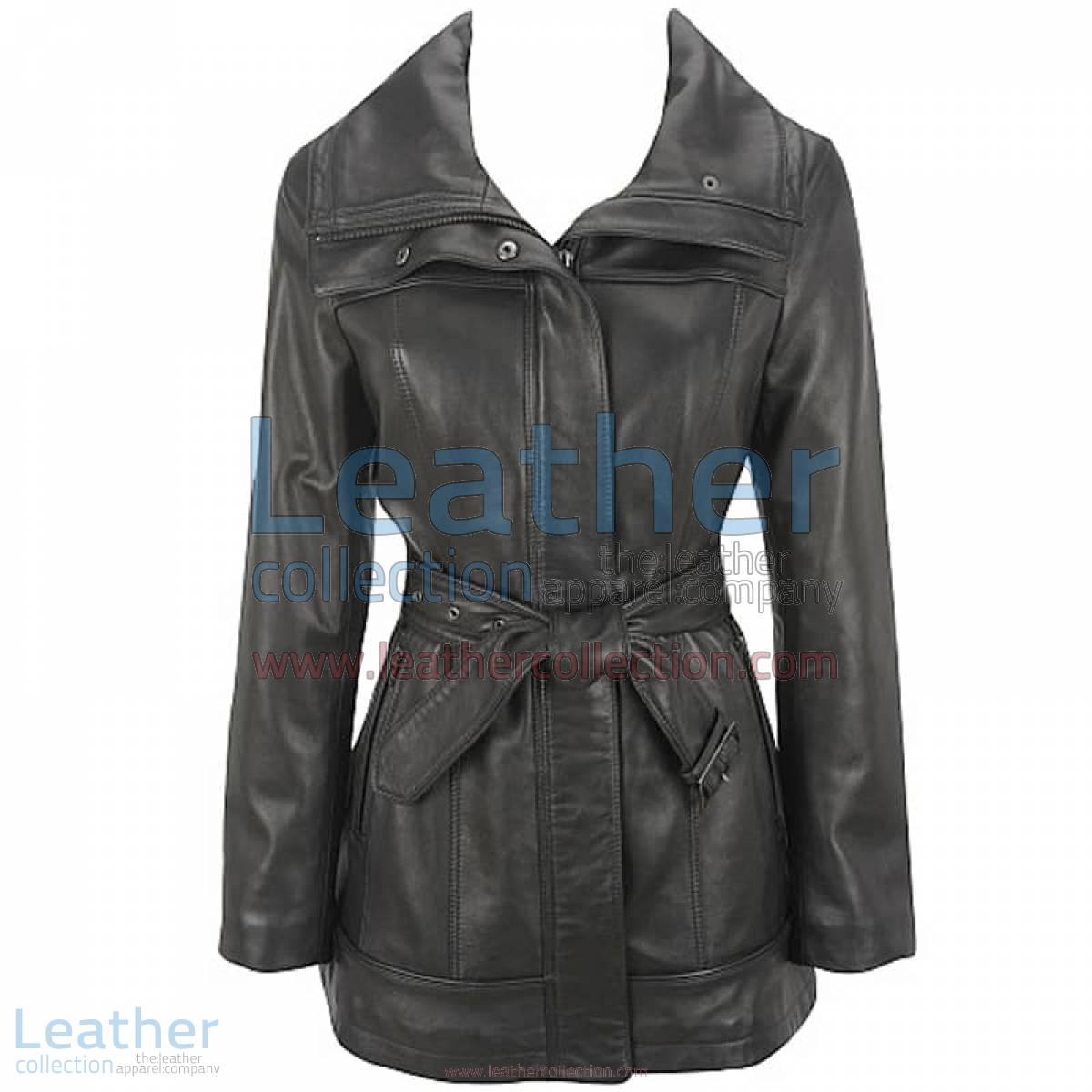 Belted Leather Duffle Coat | duffle coat