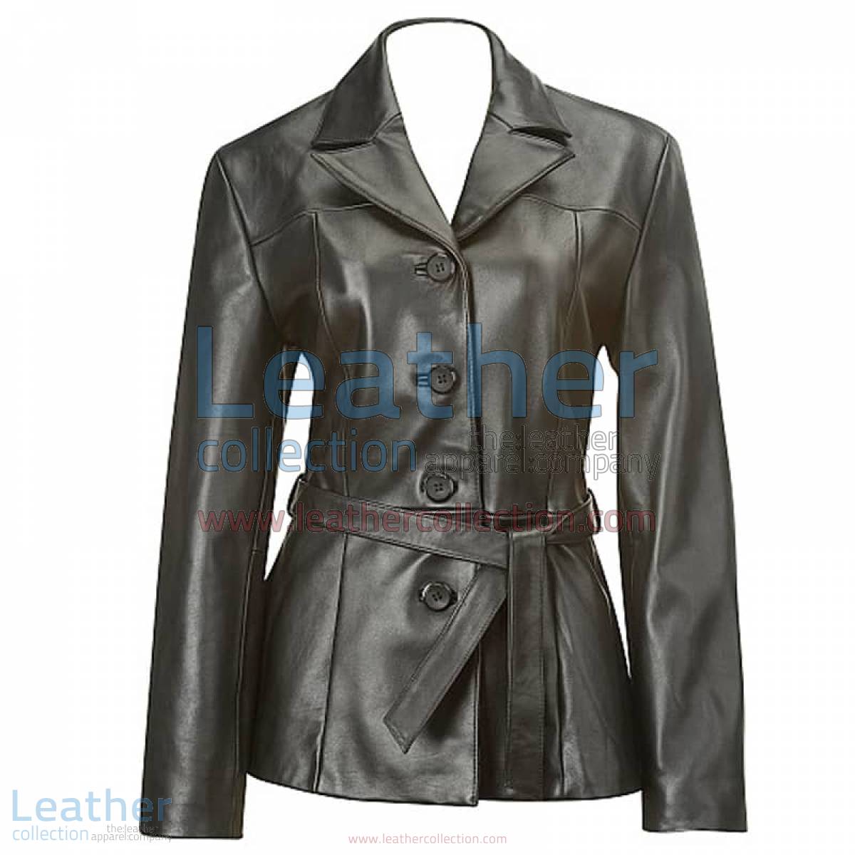 Belted Baby Doll Leather Coat | baby doll coat