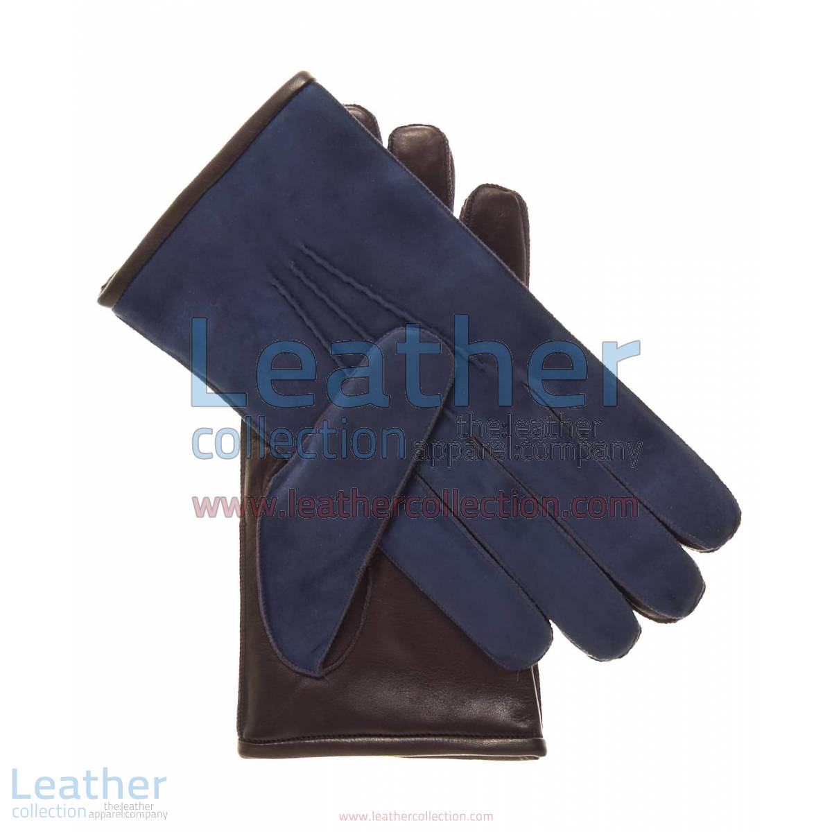 Blue Suede and Lambskin Gloves | blue suede gloves