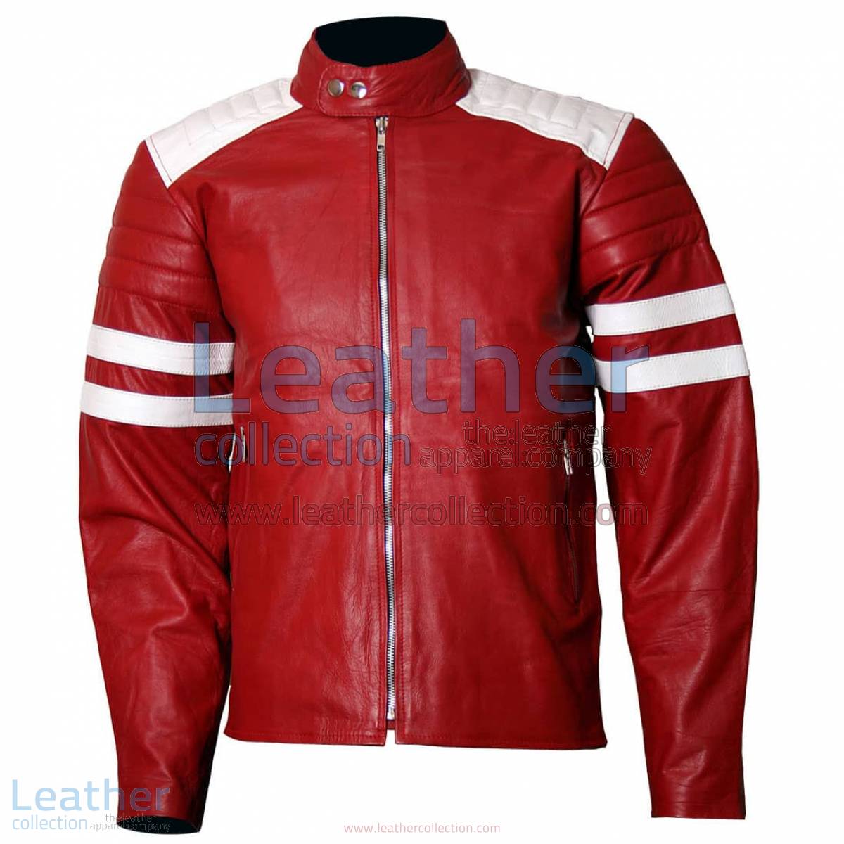 Brad Pitt Fight Club Red Leather Jacket | brad pitt fight club jacket