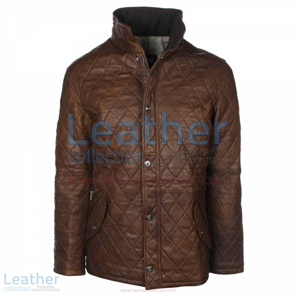 Brown Diamond Leather Jacket | diamond jacket
