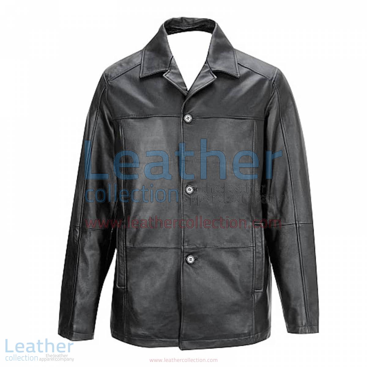 Buttoned Front Lambskin Thinsulate Jacket | lambskin jacket