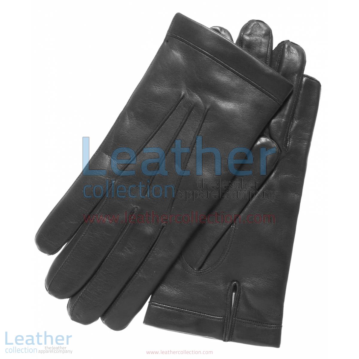 Classic Black Cashmere Lined Fashion Gloves | cashmere lined gloves