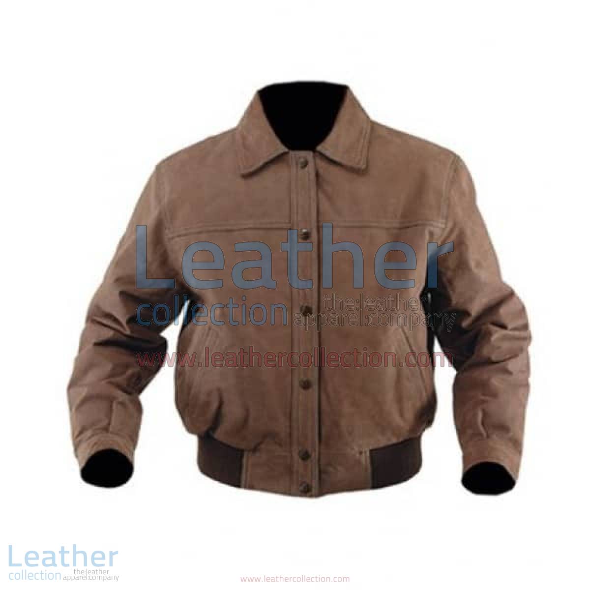 Classic Nubuck Leather Bomber Jacket | bomber jacket