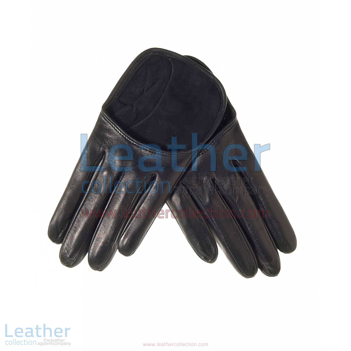 Fashion Black Short Leather Gloves | short black gloves