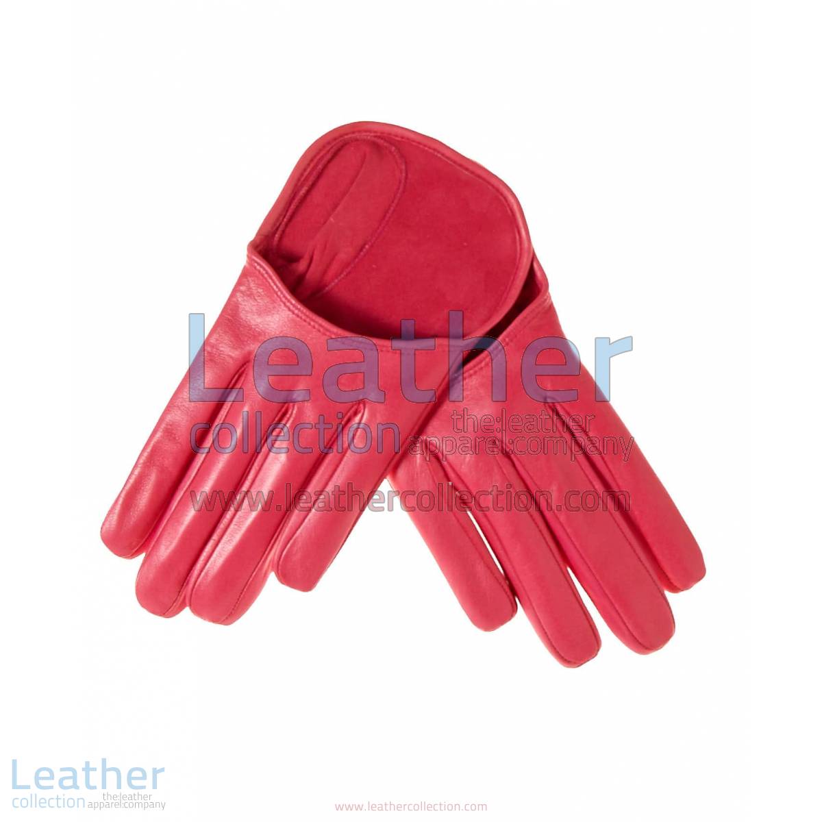 Fashion Short Pink Leather Gloves | pink leather gloves
