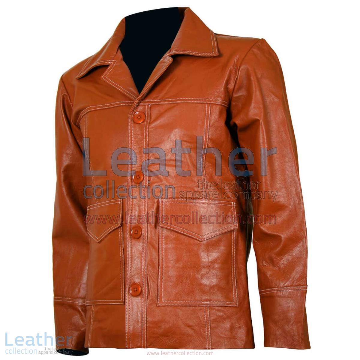 Fight Club Original Tan Leather Jacket | fight club jacket
