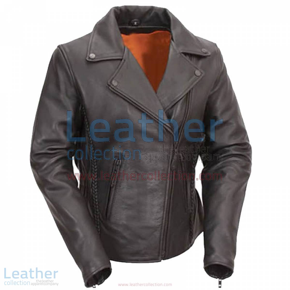 Ladies Biker Hourglass Leather Jacket | hourglass jacket