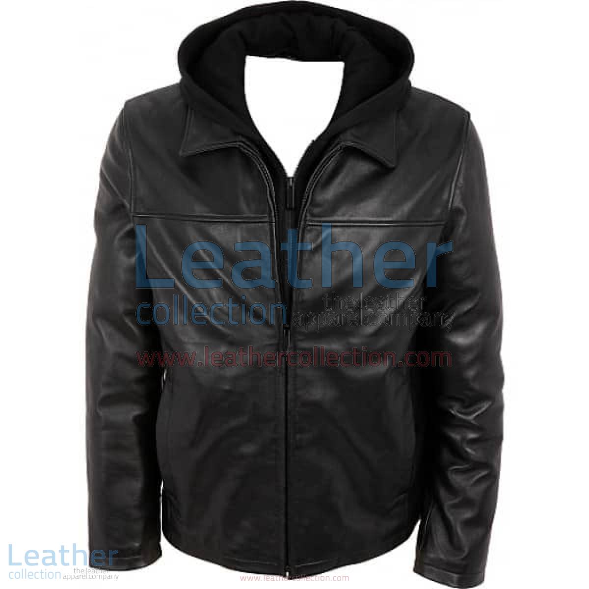 Leather Casual Jacket with Hood | casual jacket