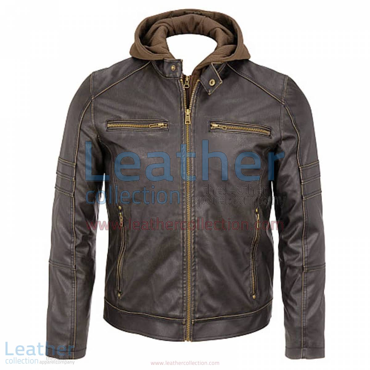 Mens Leather Hooded Jacket | mens leather hooded jacket