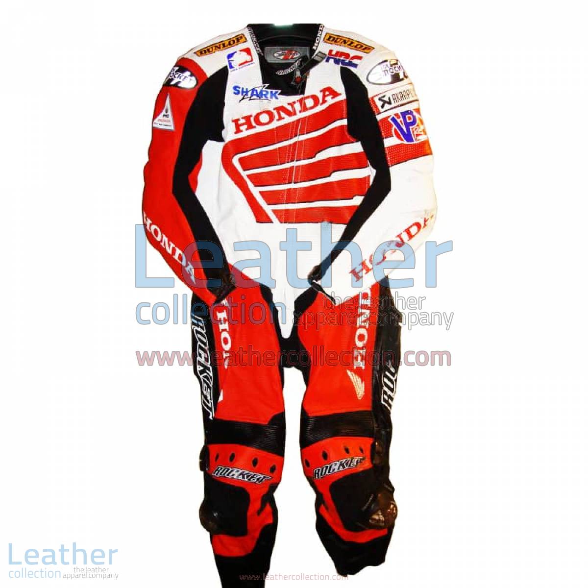 Miguel Duhamel Honda AMA 2008 Motorcycle Leathers | honda motorcycle leathers