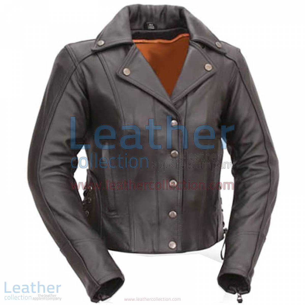 Modern Motorcycle Jacket with Snap Front | modern leather jacket