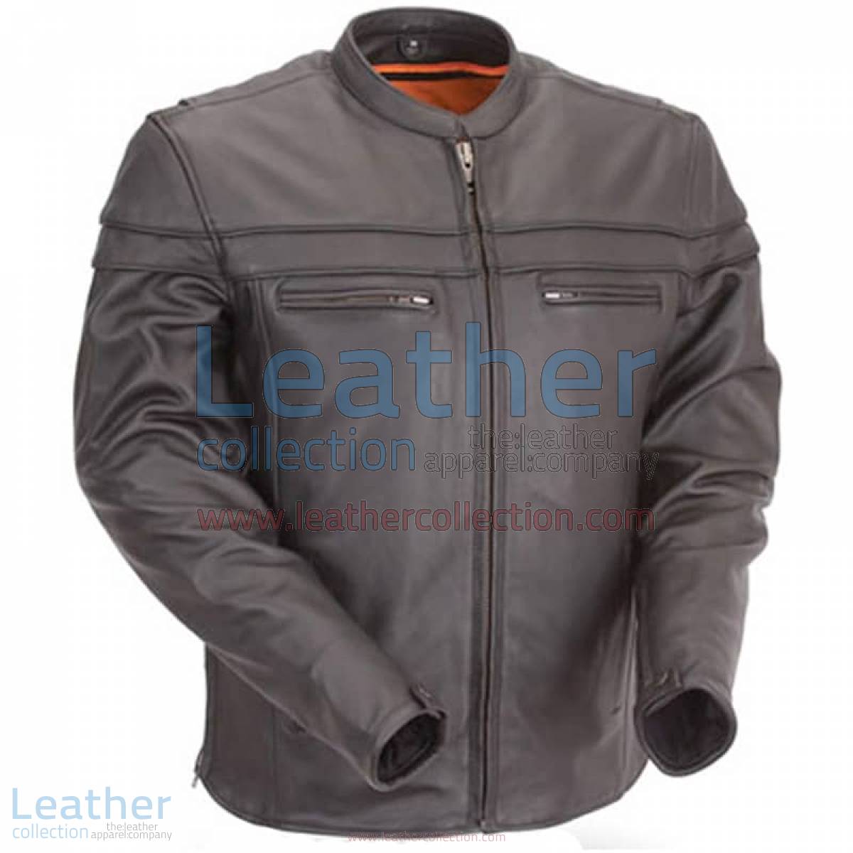 Moto Biker Jacket with Mandarin Collar | mandarin collar jacket