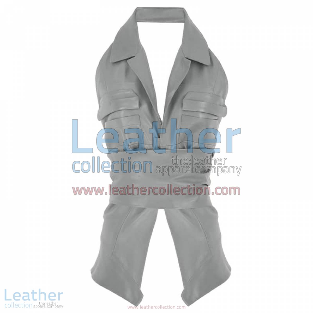 Naked Belted Fashion Leather Vest | belted vest