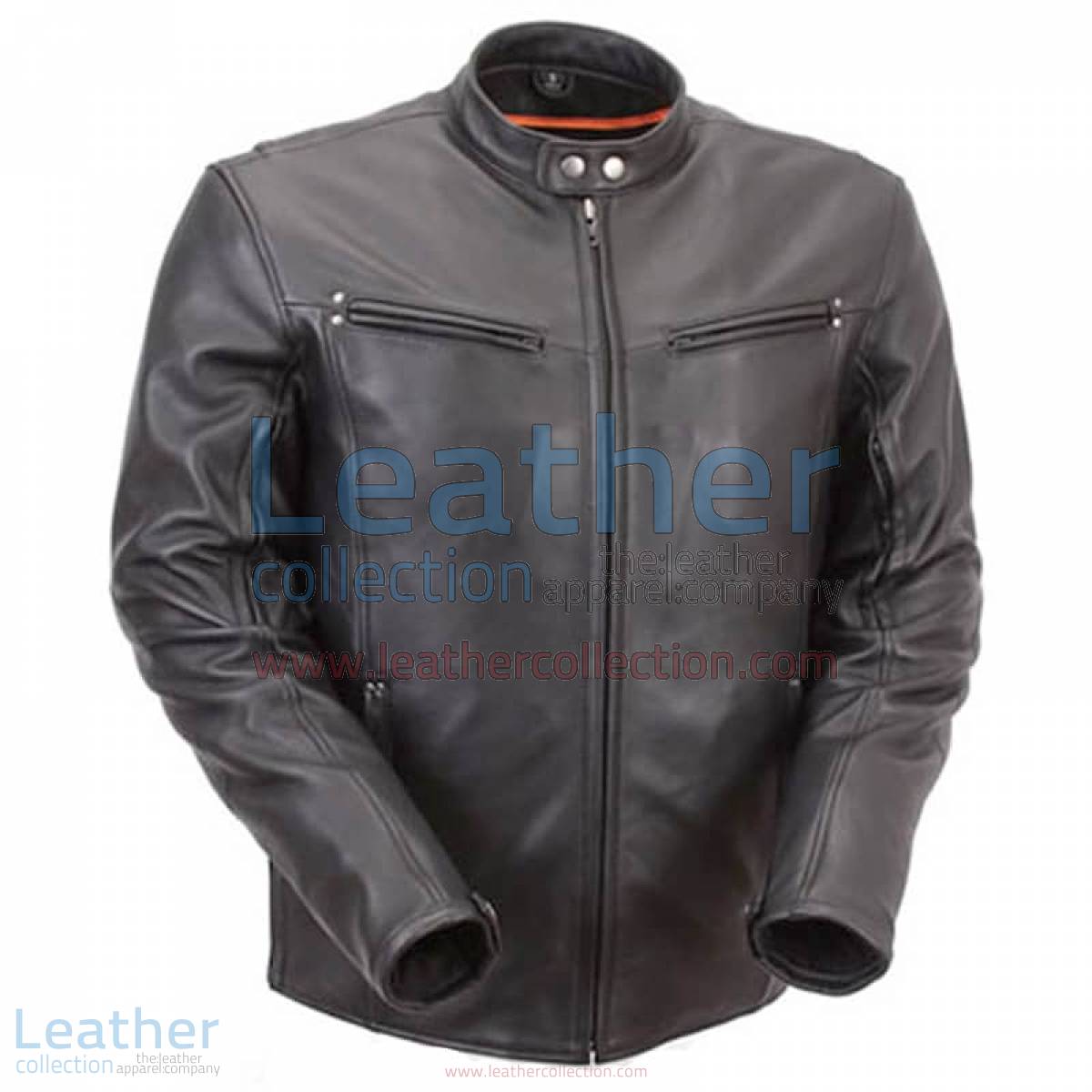 Premium Leather Rider Jacket with Multiple Vents | premium leather jacket