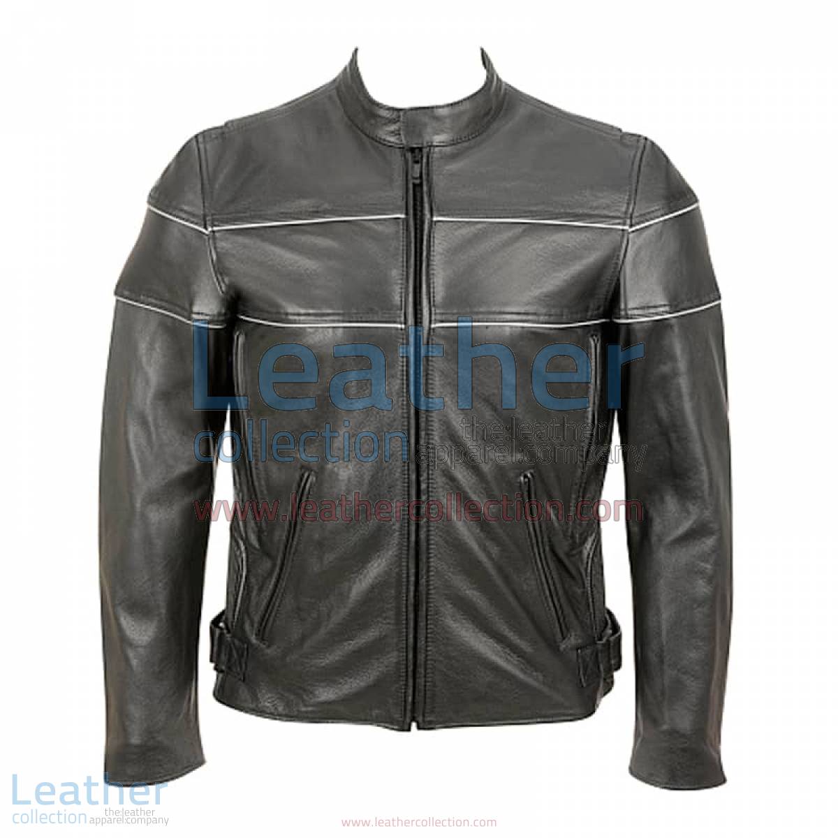Reflector Stripe Piping Jacket for Motorbike | piping jacket