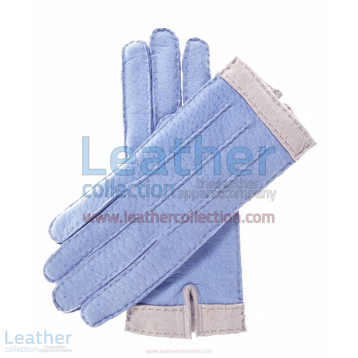 Sky Blue Lambskin Gloves For Women with Wool Lining | lambskin gloves