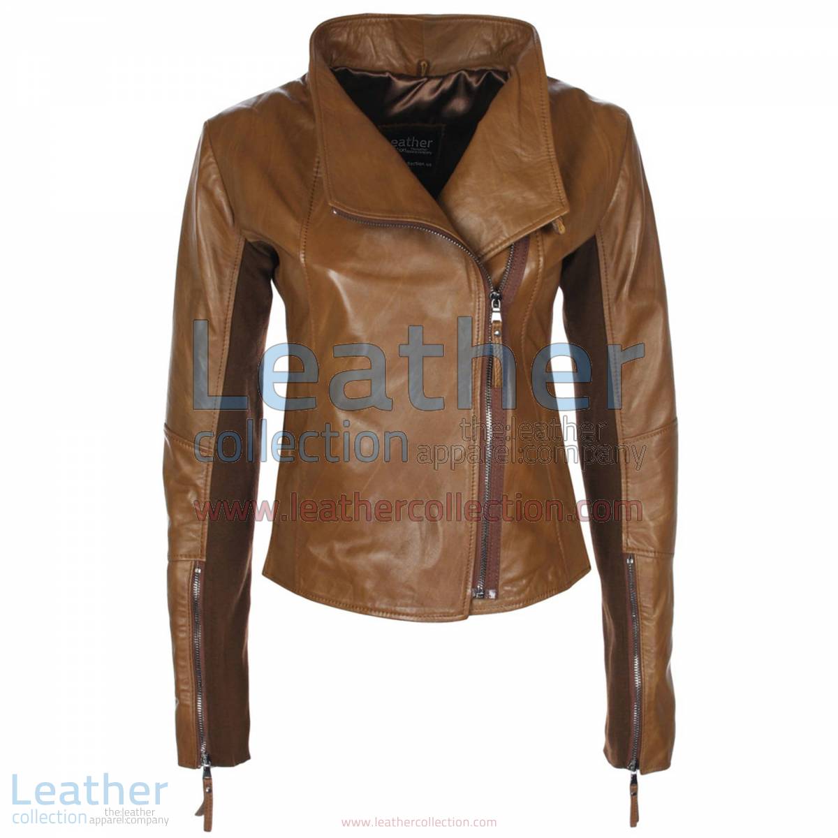 Ladies Sovereign Leather Jacket Antique Brown | ladies jacket