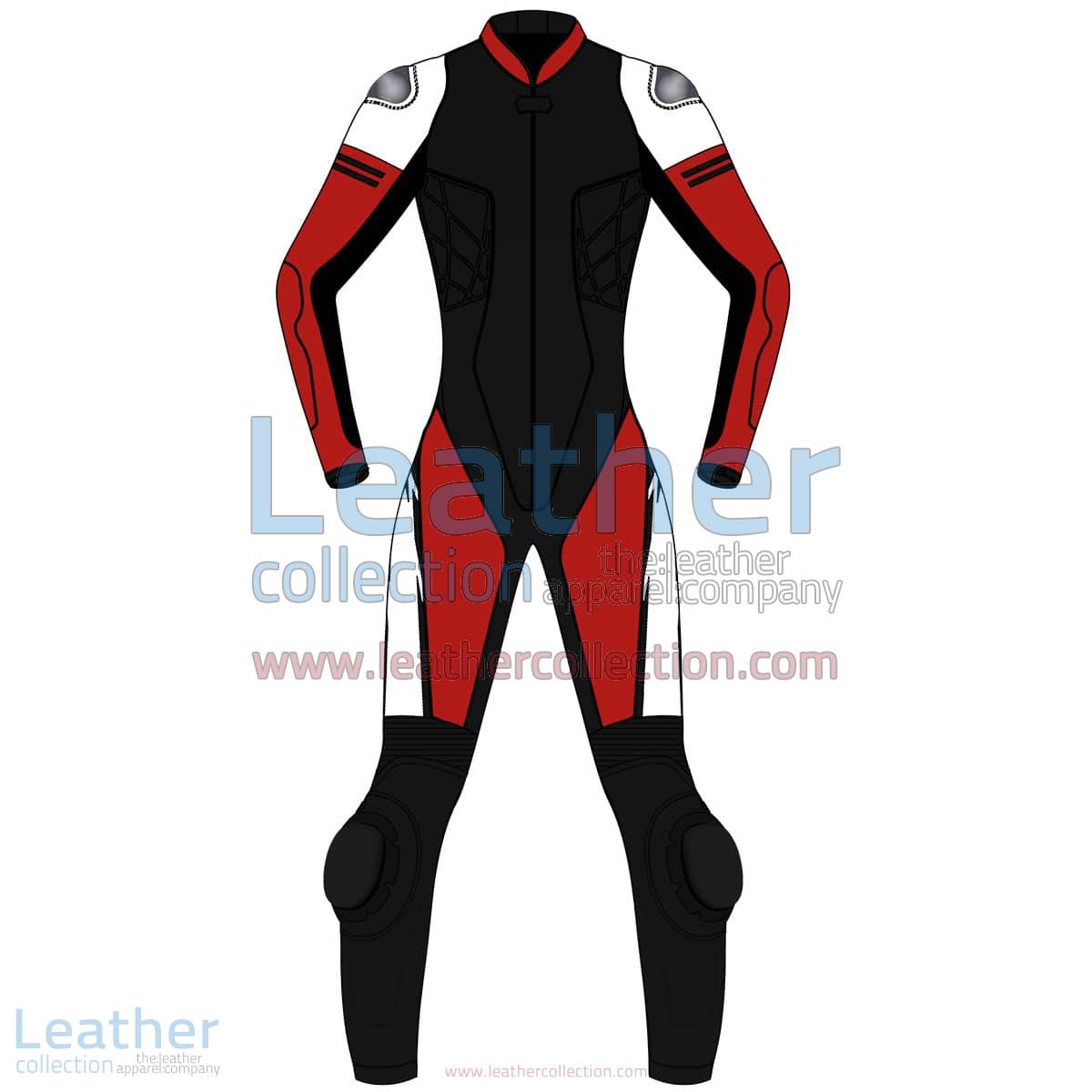 Tri Color One-Piece Motorbike Leather Suit For Women | Tri Color One-Piece motorcycle Leather Suit For Women