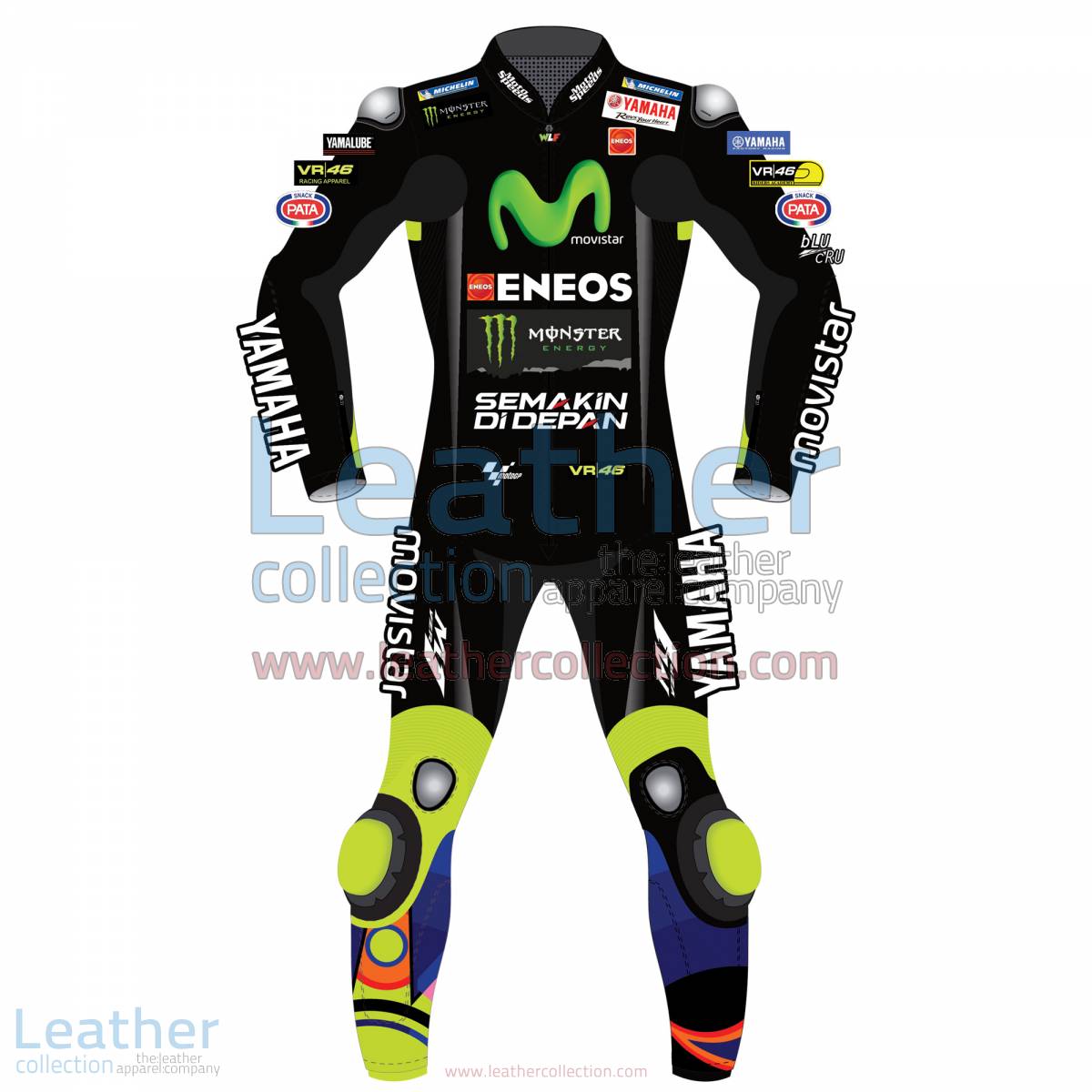 Valentino Rossi Movistar Yamaha Racing 2017 Suit Black | Valentino Rossi clothing