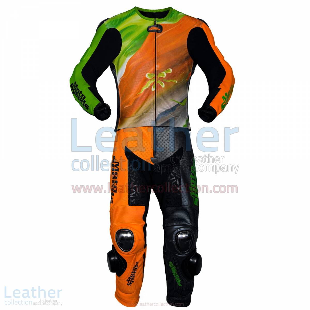 Abstract Race Leather Riding Suit