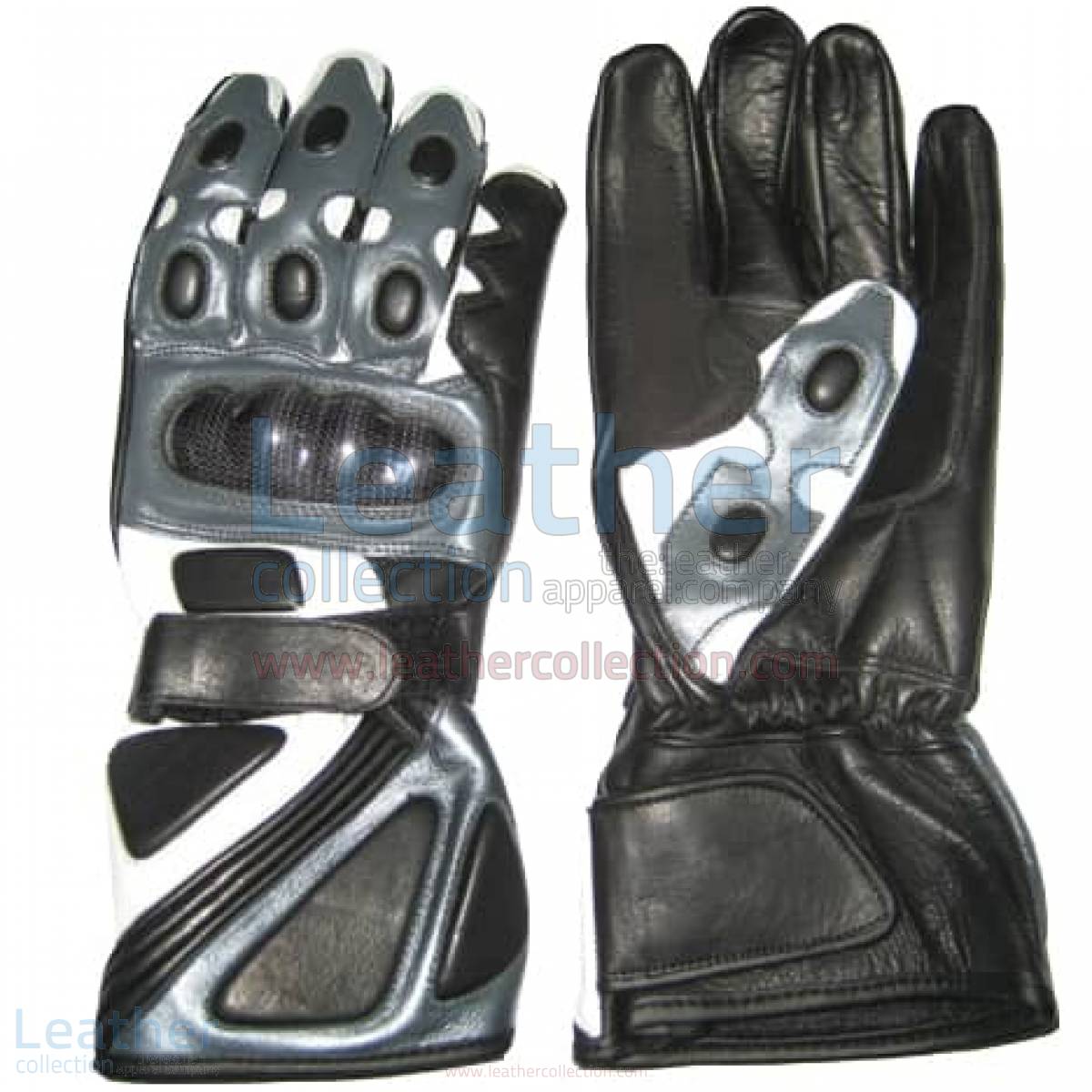 Bravo Grey Motorbike Race Gloves
