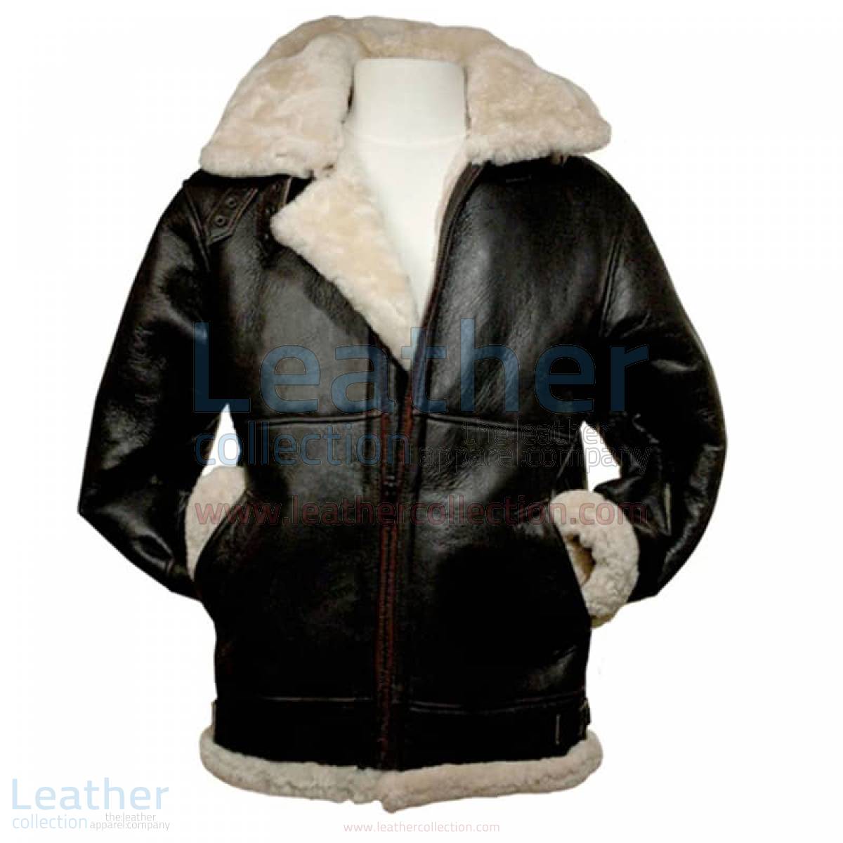 Leather 3/4 Length Fur Jacket