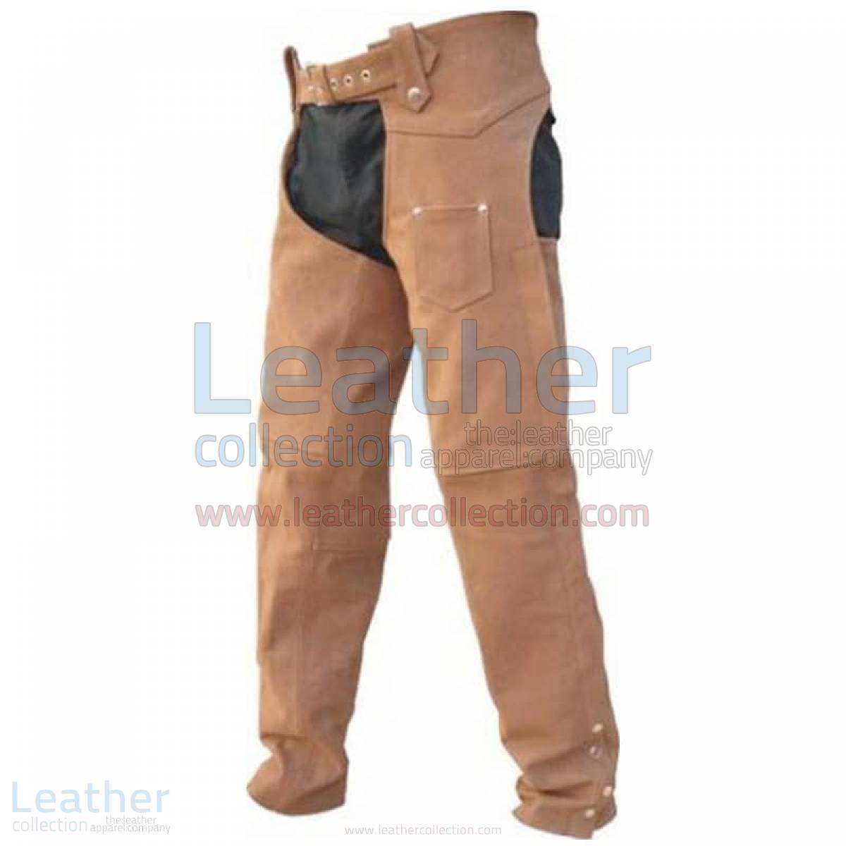 Men's Leather Riding Braided Chaps