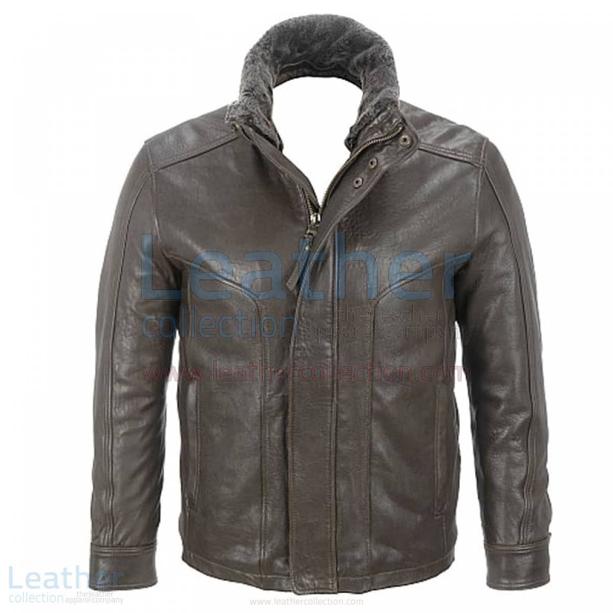 mens leather jacket with collar