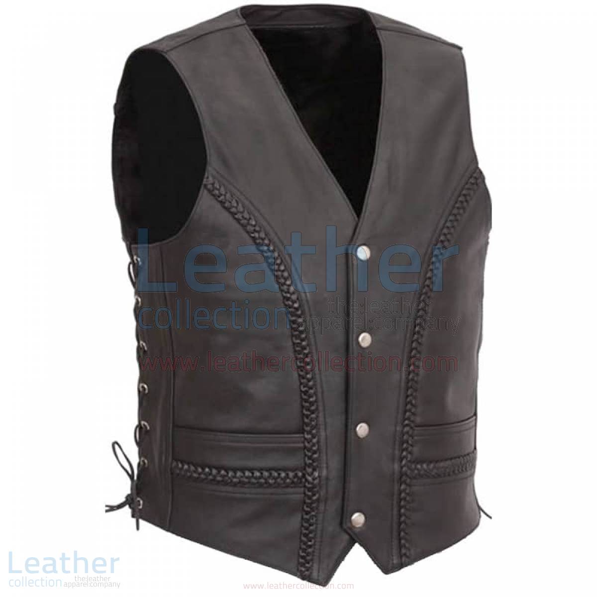 leather MC vest