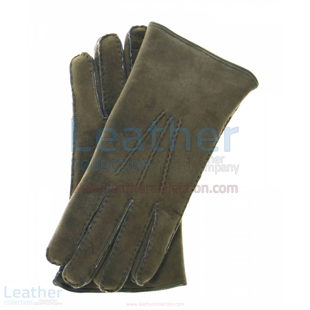 Sueded Lamb Shearling Fashion Gloves