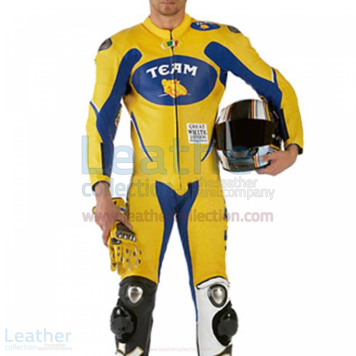 VR46 Team Motorcycle Racing Leather Suit