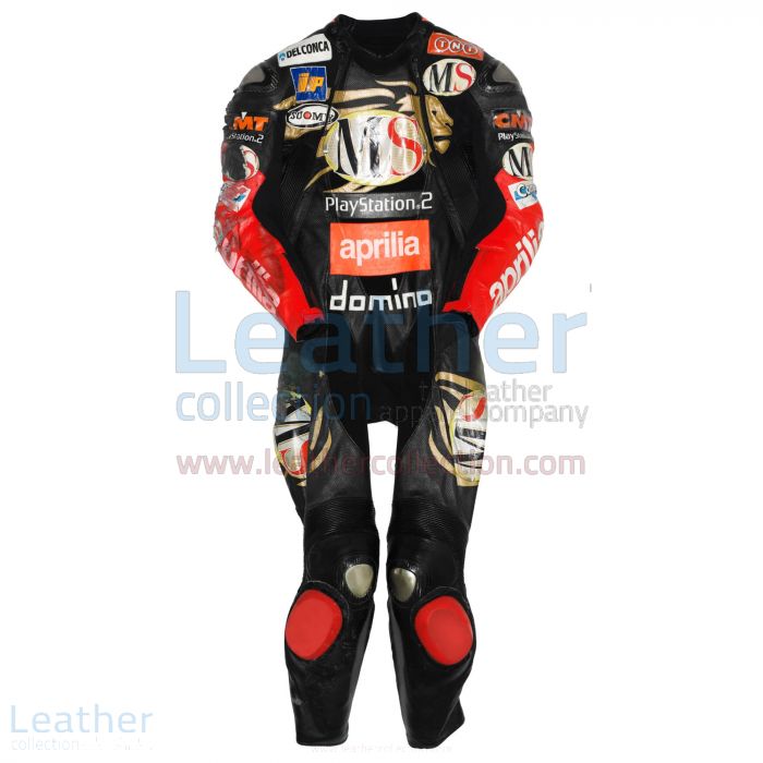 Manuel Poggiali Aprilia GP 2003 Leather Suit front view
